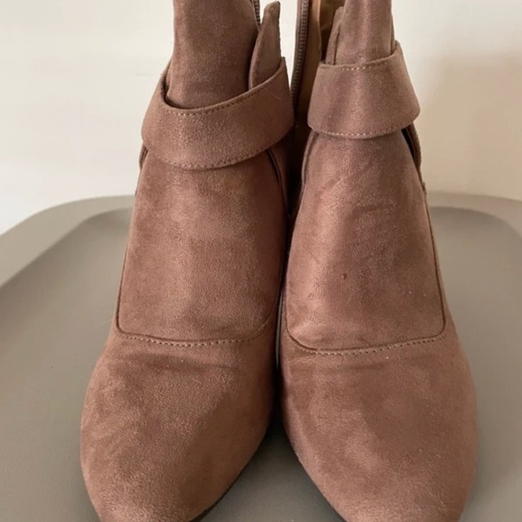 AEROSOLES Suede Ankle Boots in Brown - Picture 1 of 4